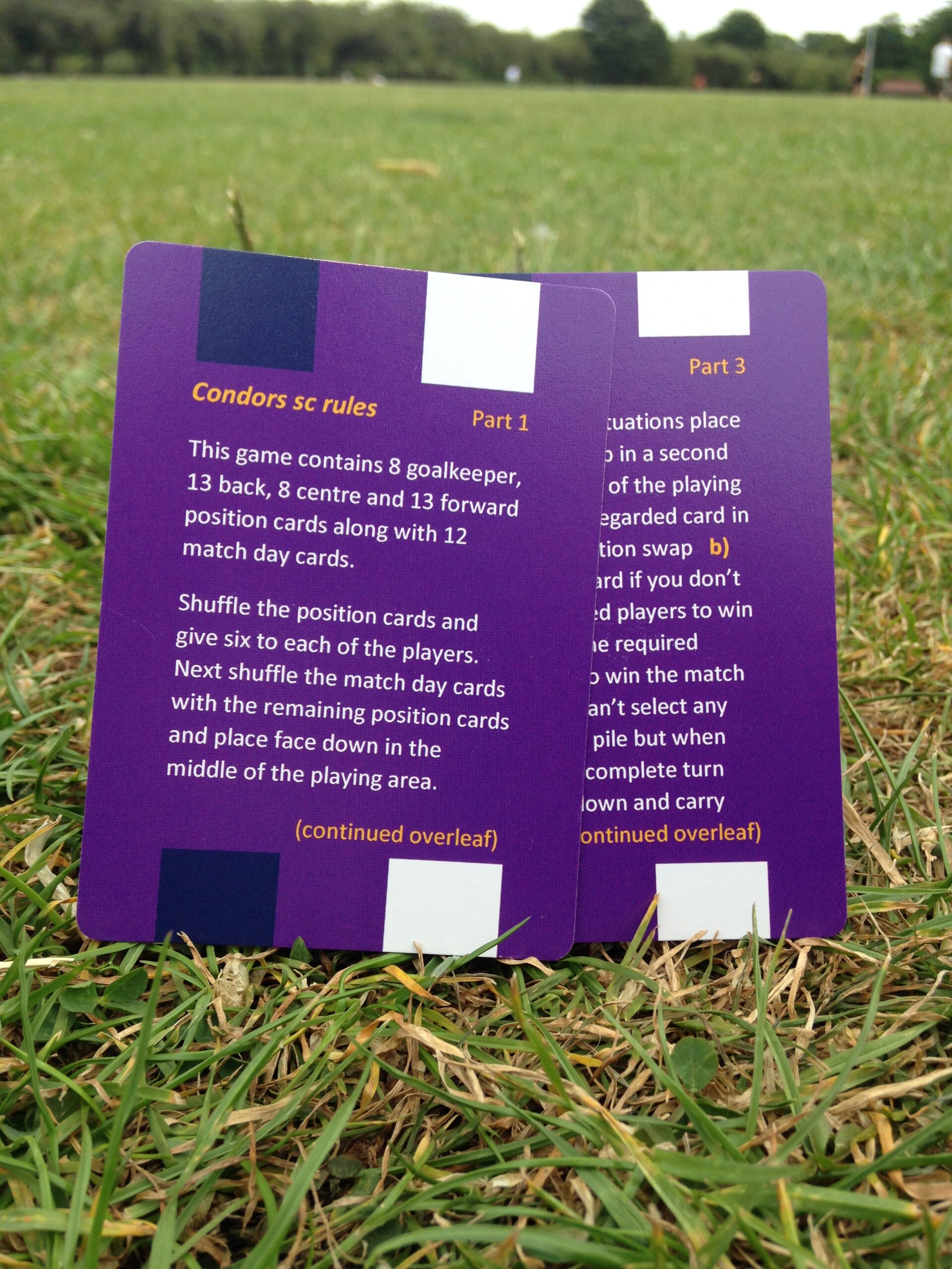 SP31 TOFGAM Condors Shinty 6s Card Game - Image 2