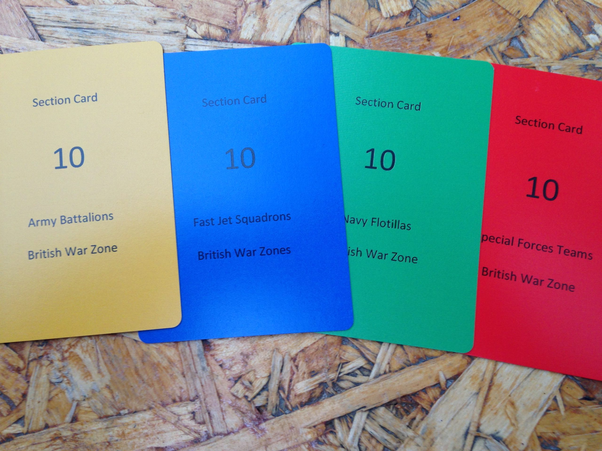 WA01 TOFGAM British War Zone 8s Card Game - Image 3
